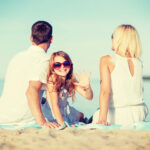 Family at the beach